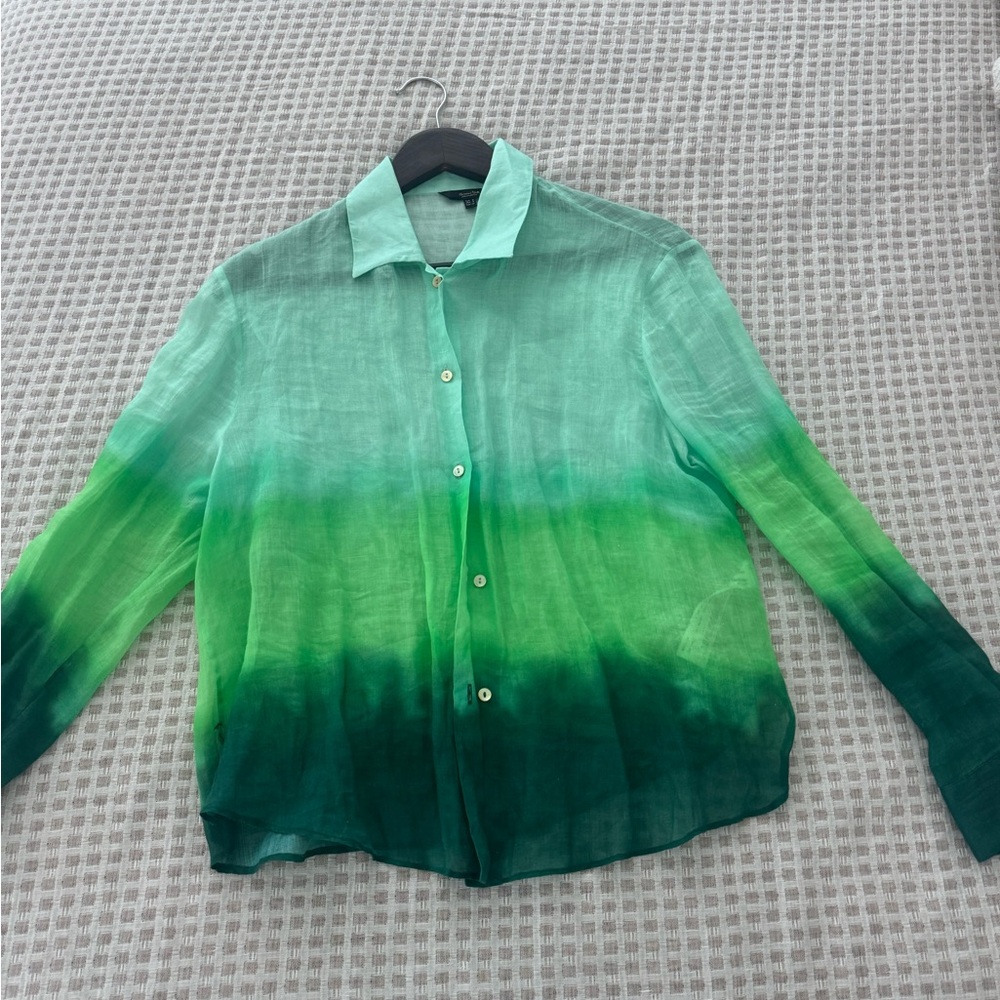 Mint Green Gradient Massimo Dutti Shirt